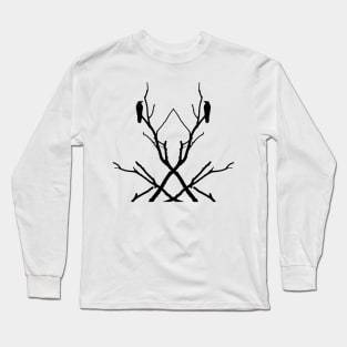 Double Black Crows Long Sleeve T-Shirt